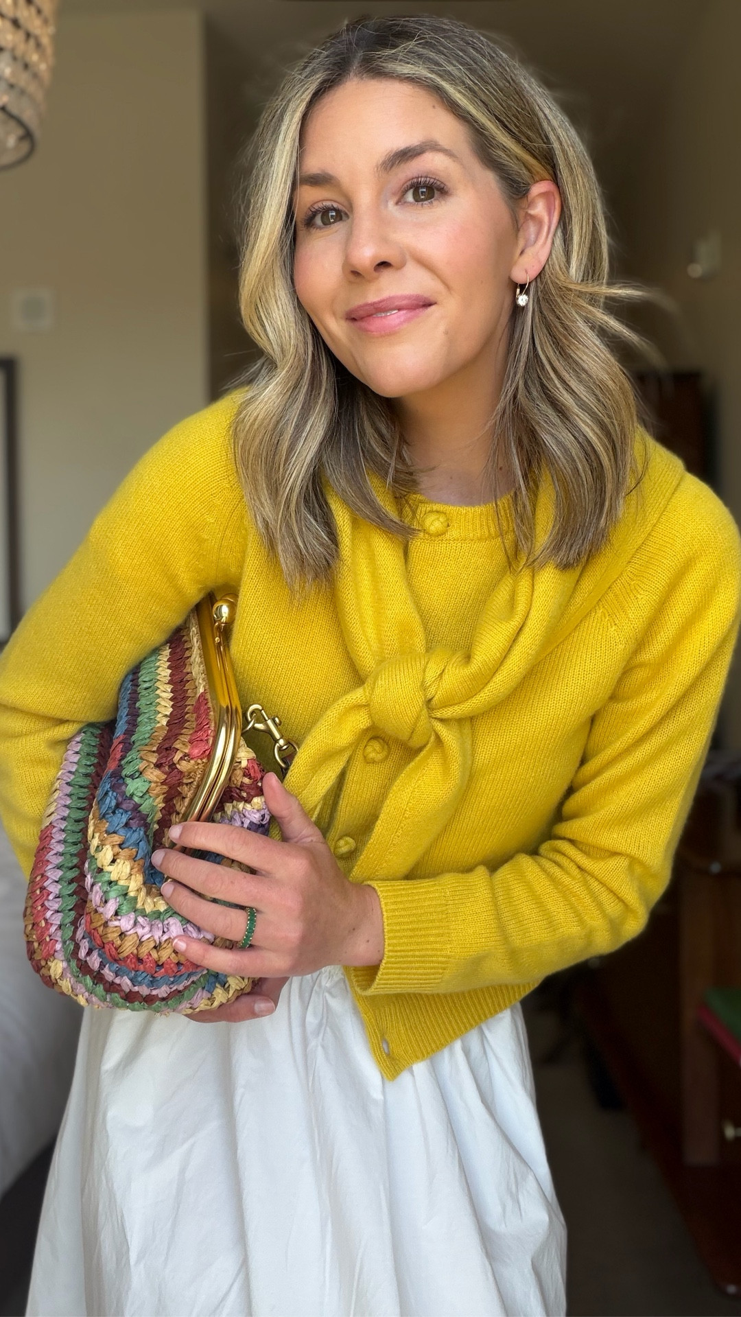 spring dressing in Charleston 💫 this combo has been such a go-to… a crisp tee and poplin skirt (mine is currently 20% off with code SPRING20), layered with my favorite marigold cardigan and scarf for the perfect pop of color. i finished off the look with a fun pair of woven red flats (so good) and my favorite woven bag that goes with EVERYTHING!

fit notes: wearing a size 4 in the skirt, small in both tops, and sized down one full size in the flats

#LTKgrwm #LTKSeasonal #LTKootd