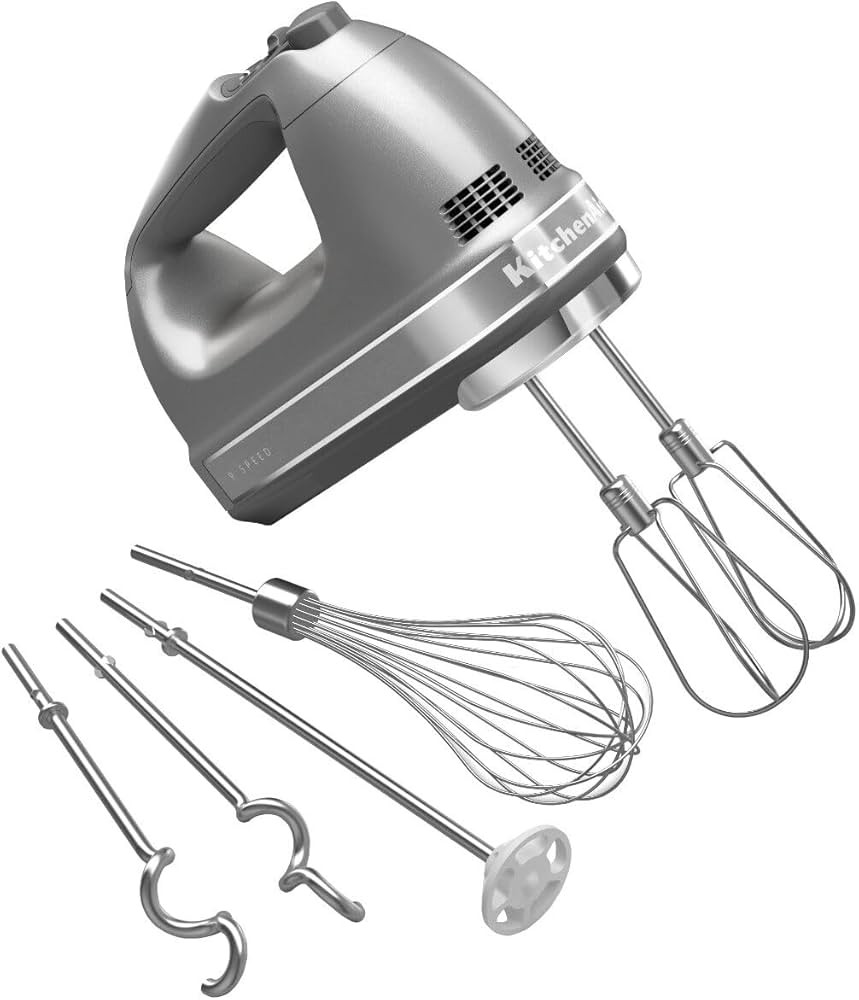 KitchenAid 9-Speed Digital Hand Mixer with Turbo Beater II Accessories and Pro Whisk - Contour Si... | Amazon (US)