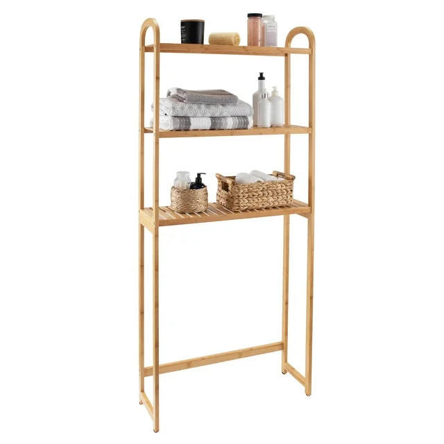 Better Homes & Gardens 3-Shelf over the Toilet Space Saver, Bamboo | Walmart (US)
