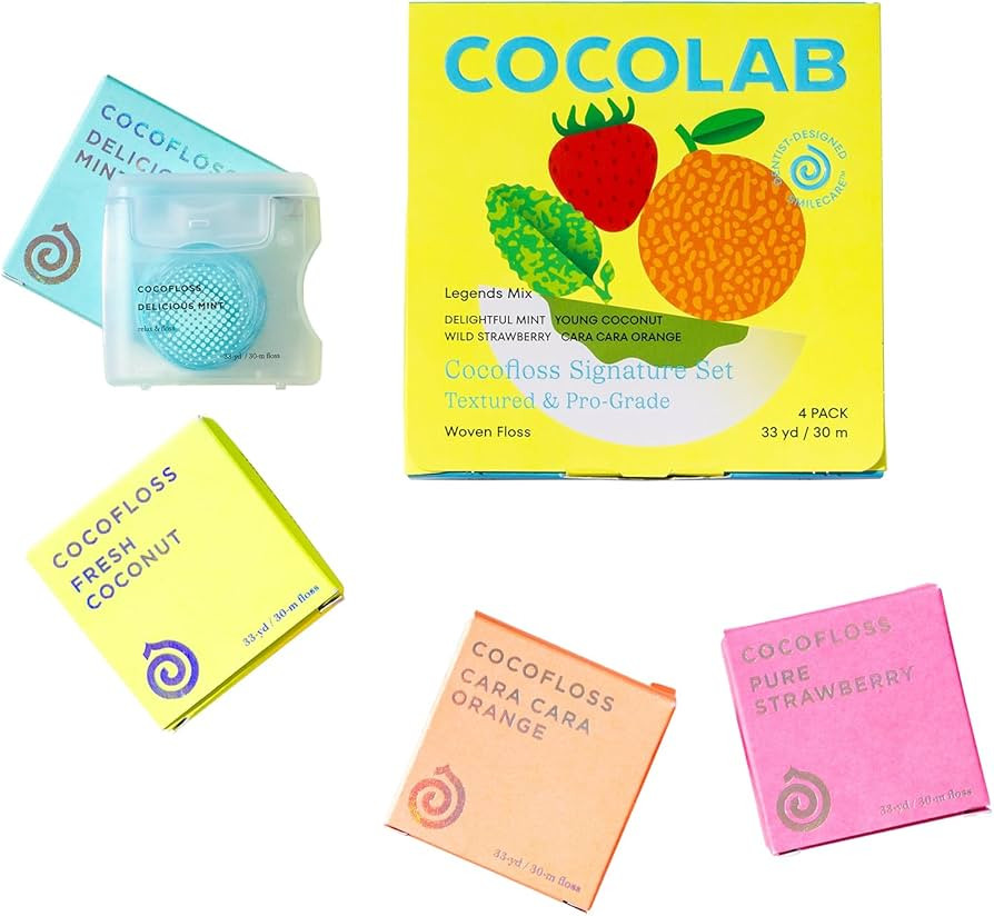 Cocofloss Woven Dental Floss, Dentist-Designed Oral Care, Waxed, Vegan, Kid-Friendly, with Coconu... | Amazon (US)