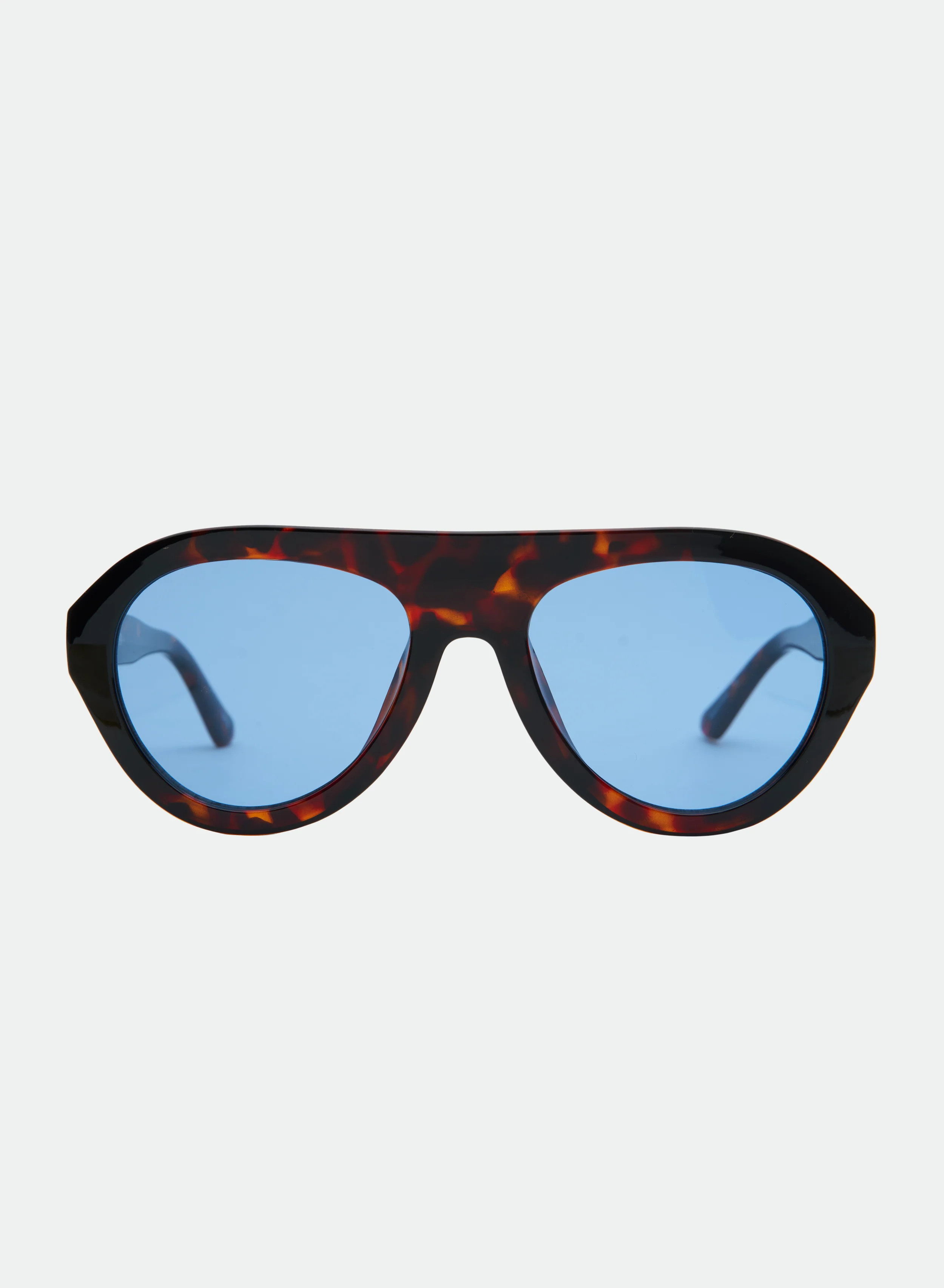 MADDY Oversized Aviator Sunglasses – Tortoiseshell/Blue | Otra Eyewear