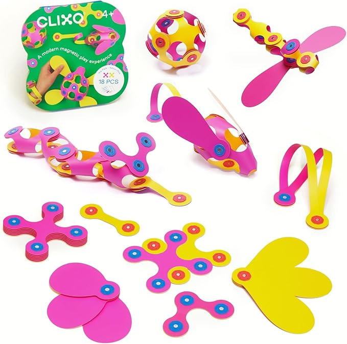 Clixo Itsy Magnetic Toy for Kids - Flexible, Durable, Imagination-Boosting Magnet Building Toy. E... | Amazon (US)