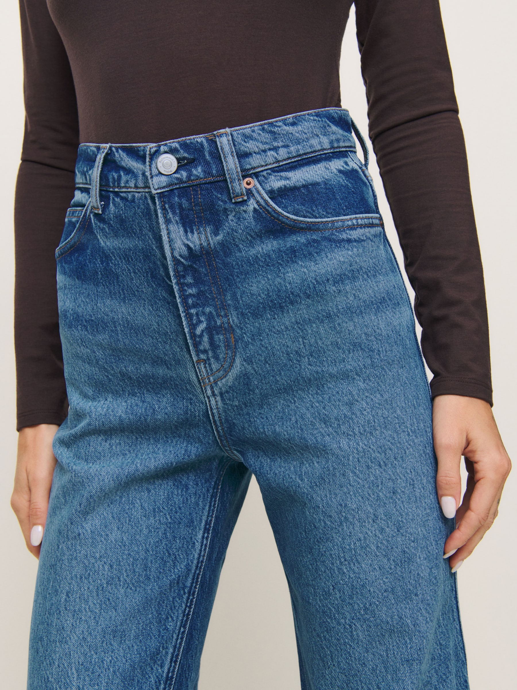 Cary High Rise Slouchy Wide Leg Jeans | Reformation (Global)