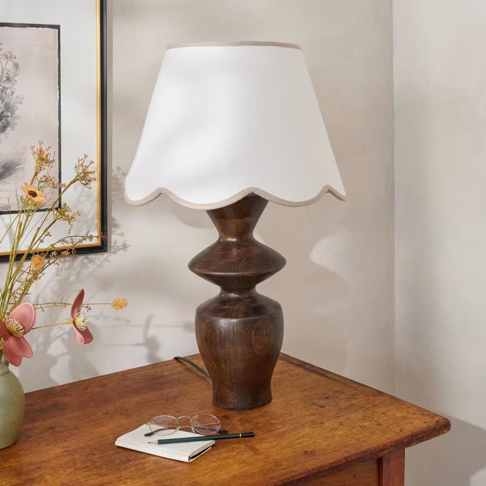 Reyna Turned Wood Table Lamp | Magnolia