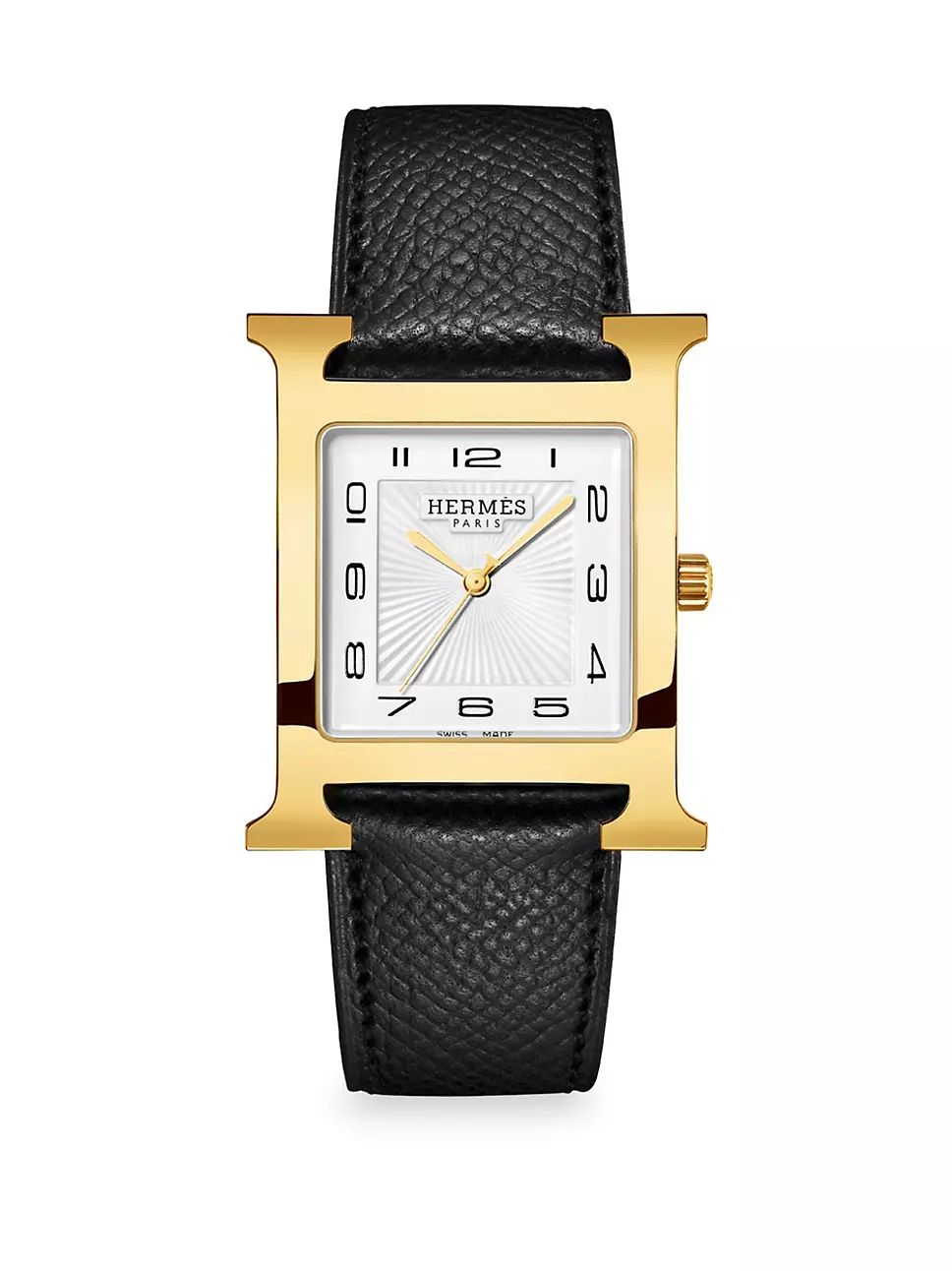 Heure H Goldtone & Leather Strap Watch/30.5MM | Saks Fifth Avenue