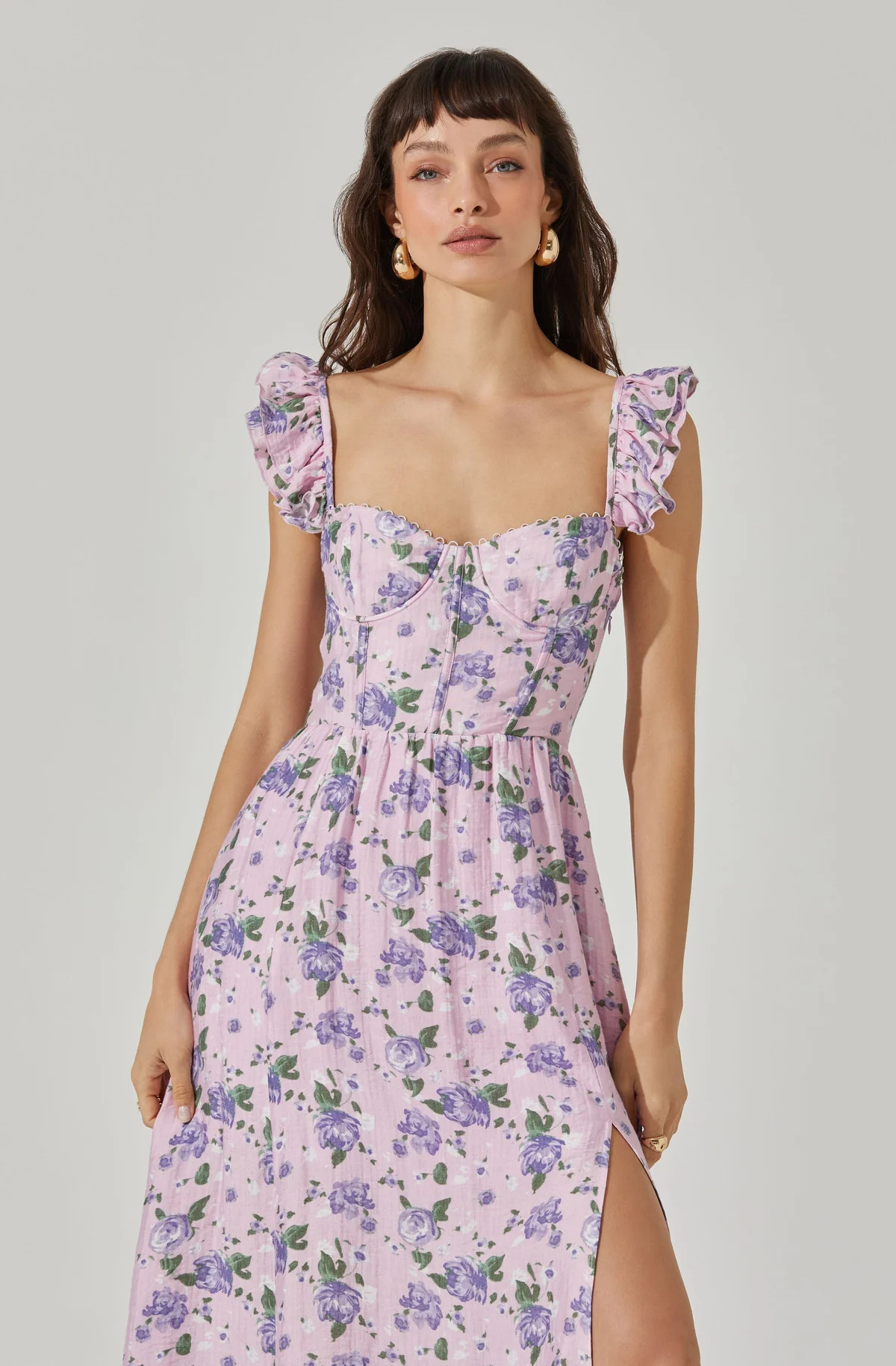 Wedelia Floral Bustier Midi Dress | ASTR The Label (US)
