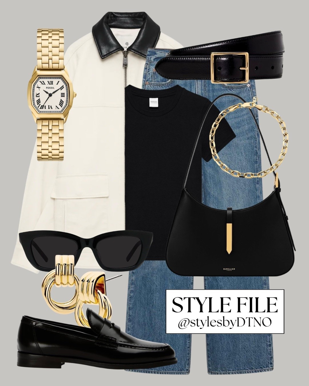 Styling a cream Anine Bing barn jacket with a black t shirt, Aritzia high rise wide leg jeans, Tony Bianco leather penny loafers, and a DeMellier Tokyo shoulder bag (affordable alternatives are listed below)

Tags: Spring Outfit, Minimalist Fashion, OOTD, Capsule Wardrobe 2026, Elevated Casual, Outfit Ideas, Neutral Fashion, What To Wear, Everyday Outfit, High Street Fashion, Look For Less, Effortless Chic, Quiet Luxury Style,

#LTKootd #LTKSeasonal #LTKSaleAlert