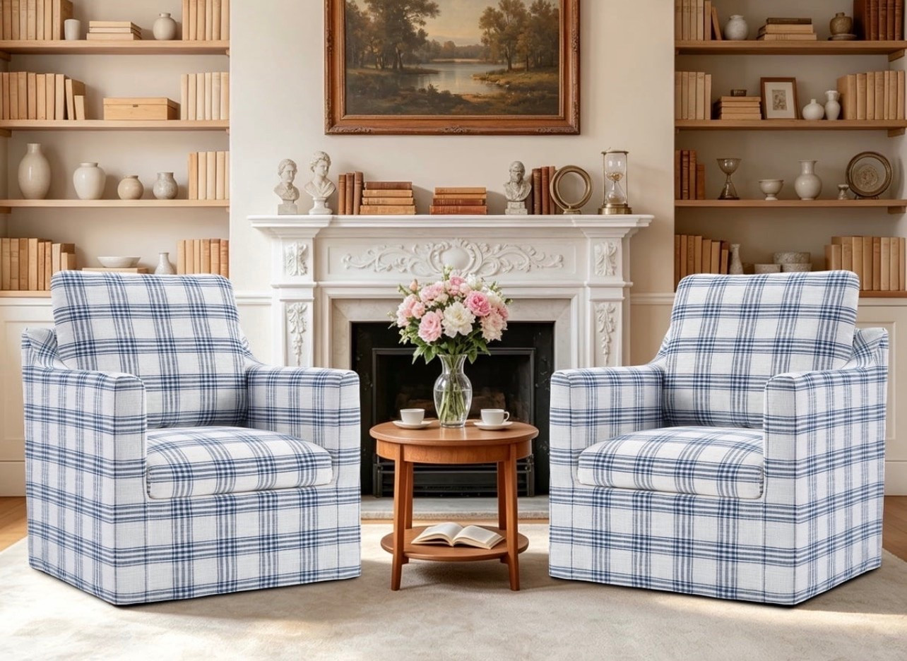 Cozy plaid chairs for any room!