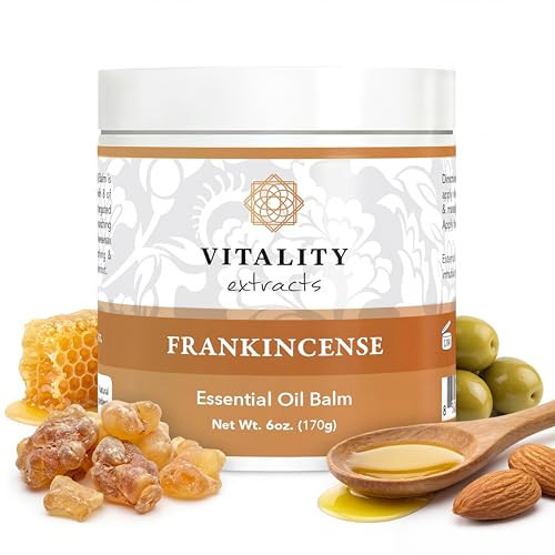 Vitality Extracts Frankincense Balm - 6oz, Boswellia Serrata, Beeswax, Olive Oil, Moisturizer for Dry, Cracked Skin, All Skin Types | Amazon (US)