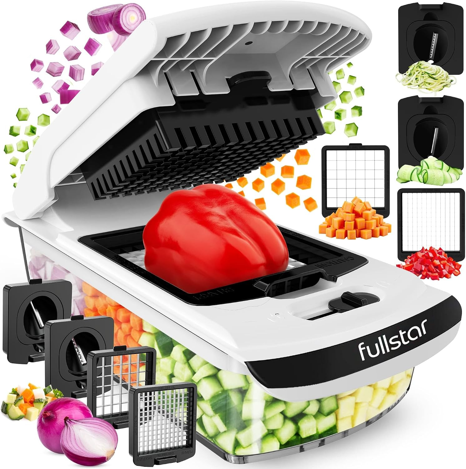 Fullstar Pro Original Vegetable Chopper & Spiralizer, All-in-1 Kitchen Tool | Amazon (US)