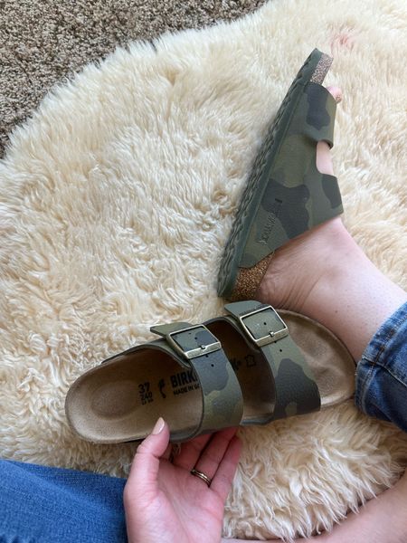 Birkenstock Arizona Camo slip-on sandals. 

#LTKShoeCrush #LTKSeasonal #LTKFindsUnder100