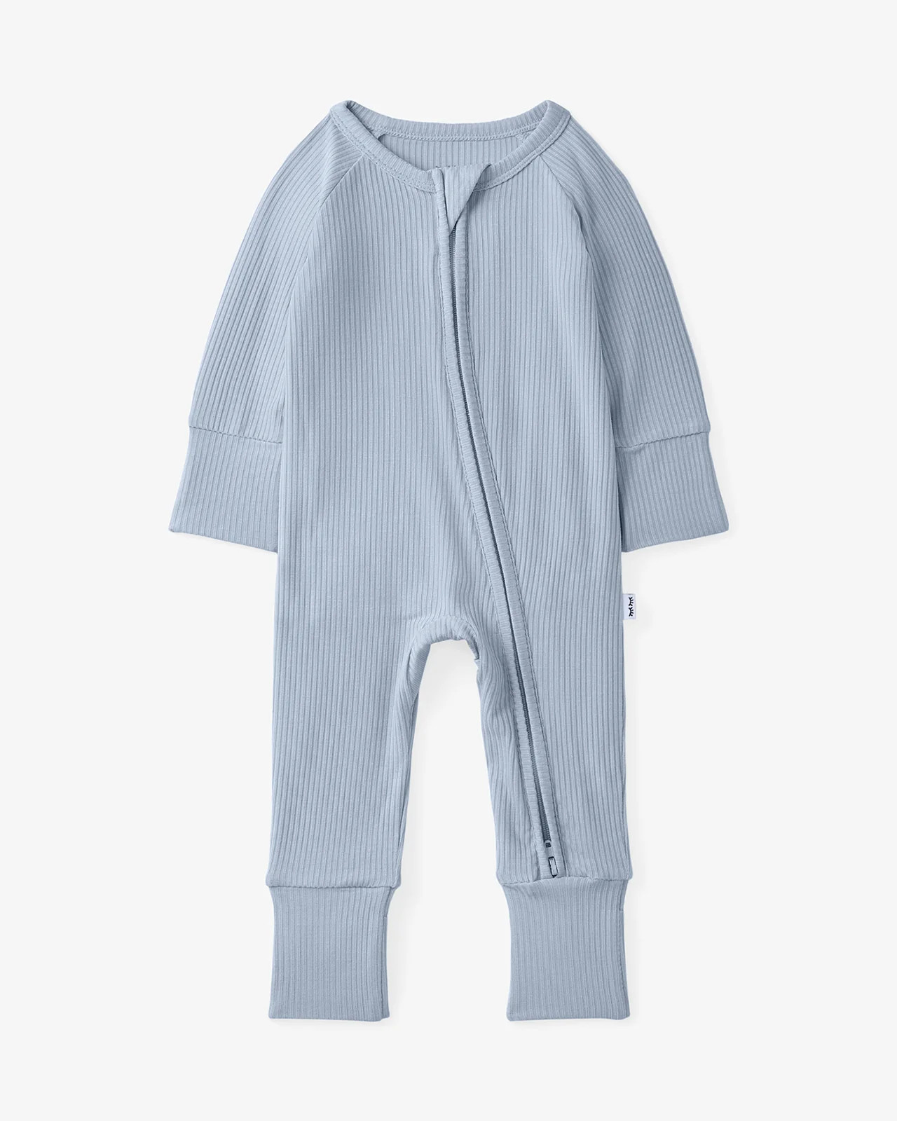 Light Fog Ribbed Zippy | Little Sleepies