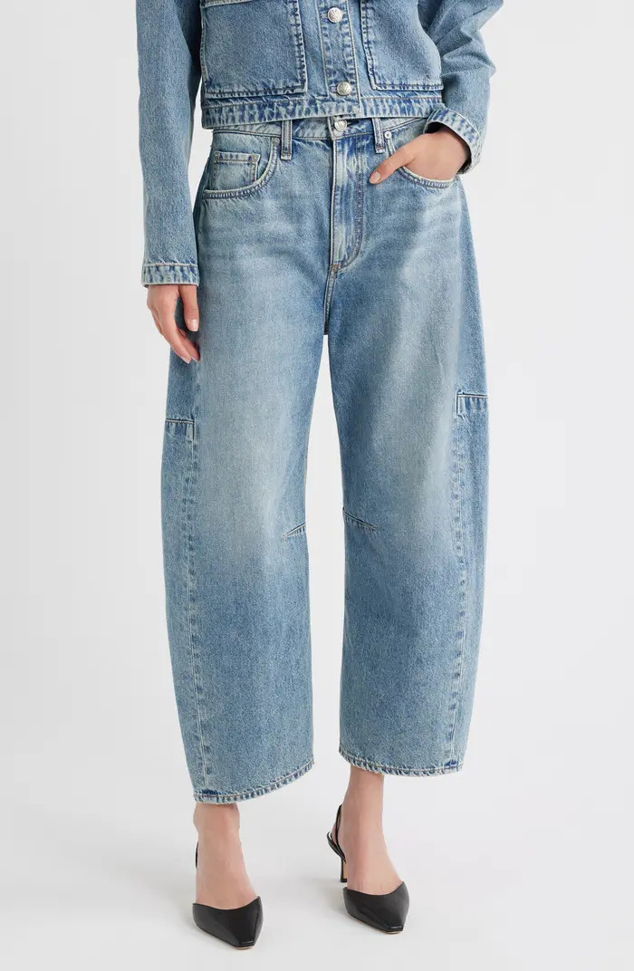 rag & bone Charlie Super High Waist Crop Barrel Jeans | Nordstromrack | Nordstrom Rack
