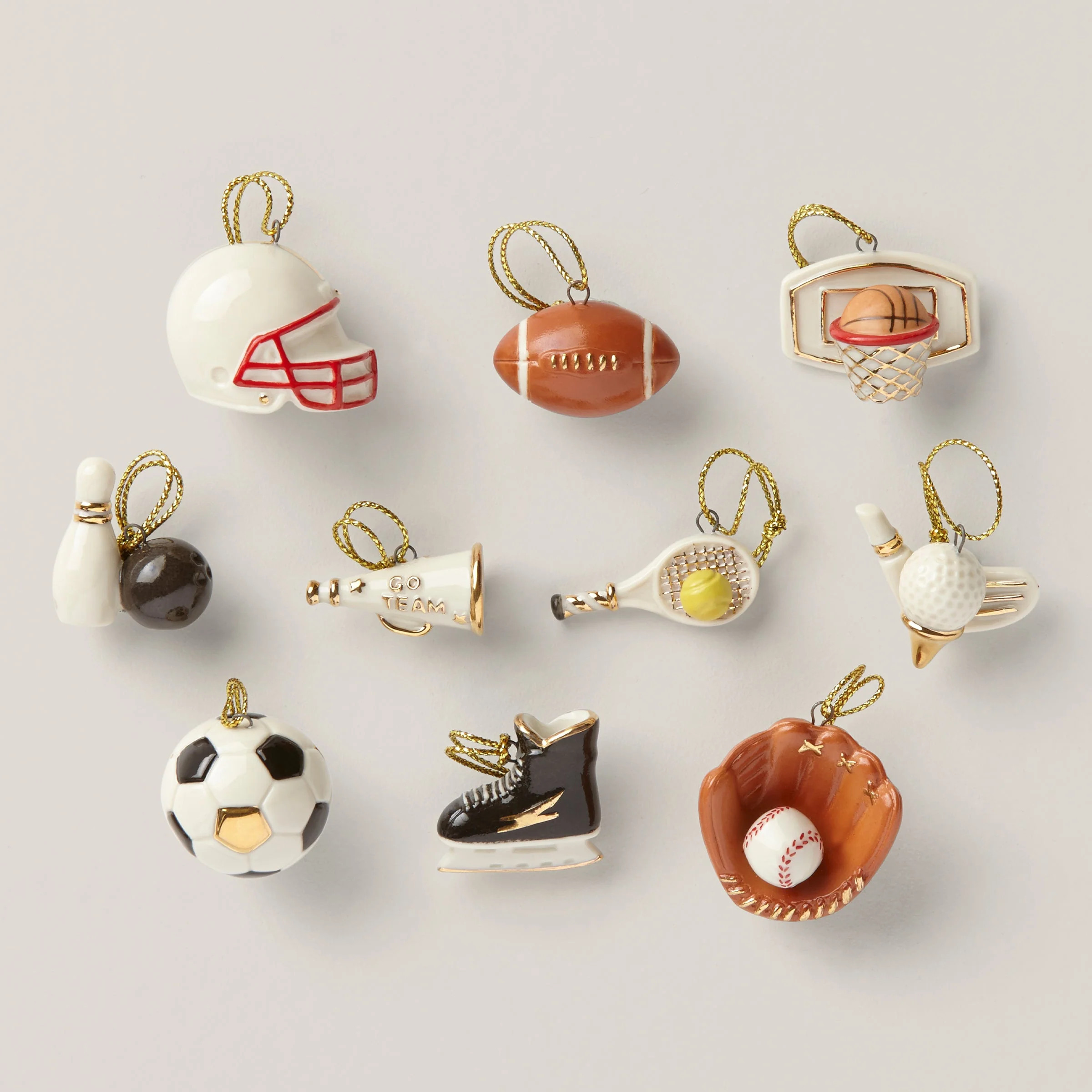 Dreaming of Sports 10-Piece Mini Ornament Set | Lenox