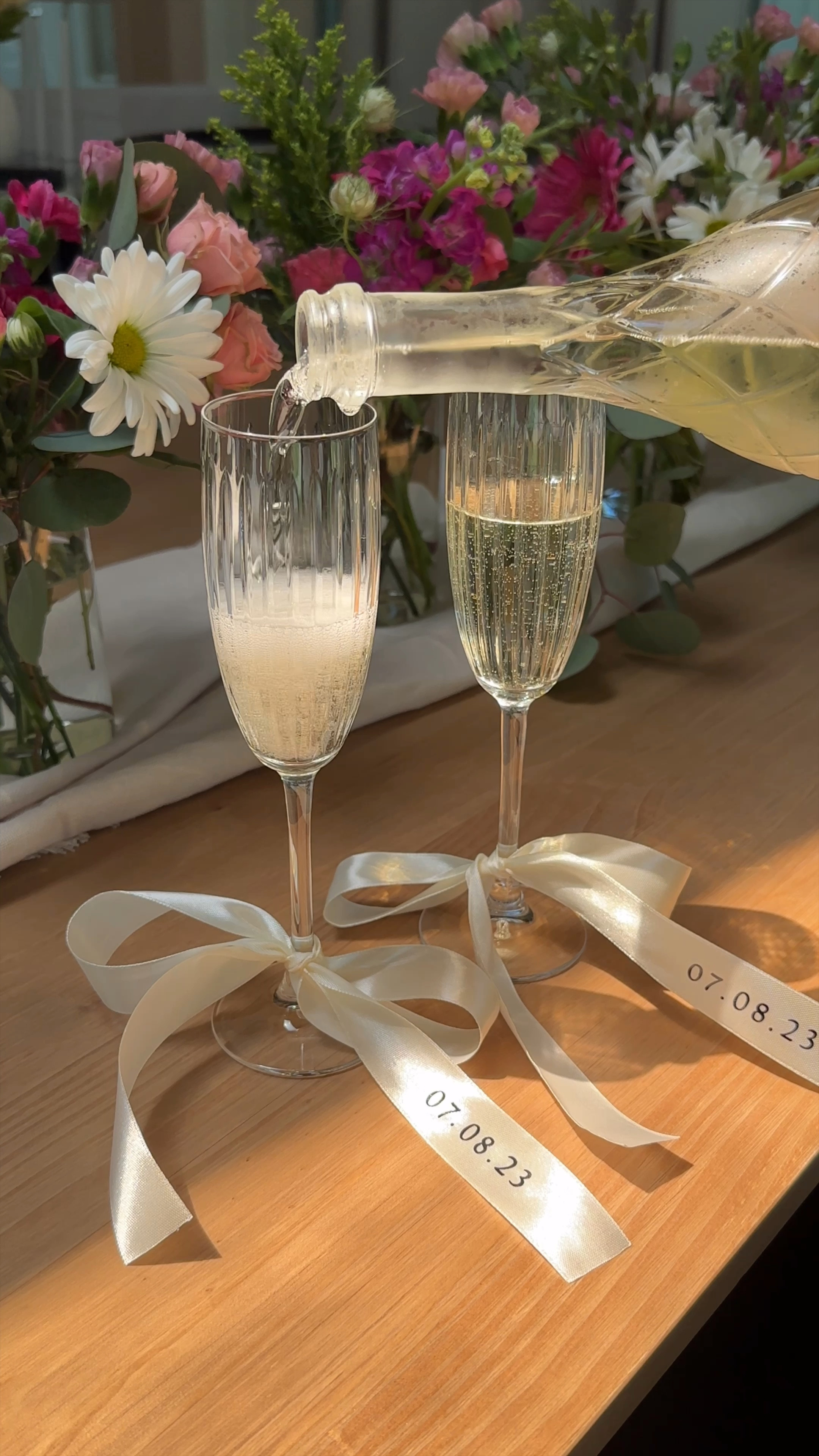 This is an affordable way to add a unique touch to your wedding day!

Tie these cute hand made ribbons onto your champagne glasses for your wedding toast or even use them as a seating chart or gift for guests! There are so many options to add, whether it’s your wedding date, last name, Mr. or Mrs! I may have found this idea a little late, but I am excited to use these on our future anniversaries🍾  Amazon wedding, affordable wedding ideas, wedding bow trend, wedding trend, wedding toast, 2024 bride, bride and groom, bridal trends, 2025 bride


#LTKWedding