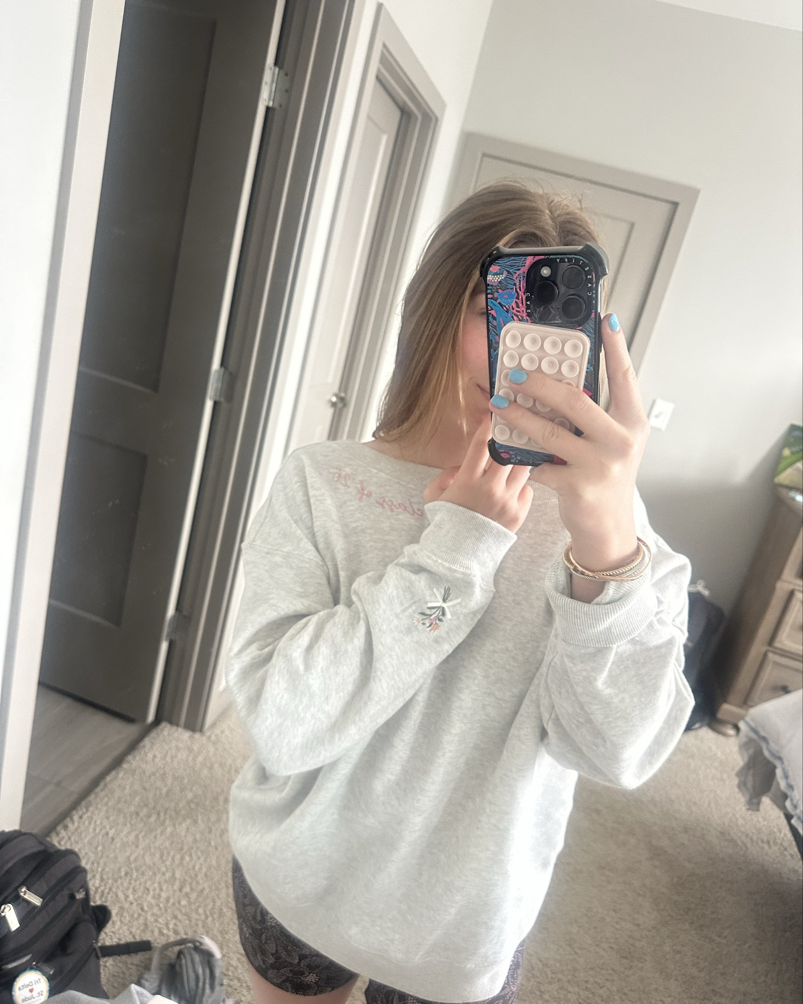 Calling all 2026 grads! The cutest crew neck longsleeve has dropped at hollister! IT ALSO ON SALE! 

I’m wearing a size small, it’s an oversized fit! 

Cozy, graduation, class of 2026, college, gift 

#LTKActive #LTKootd