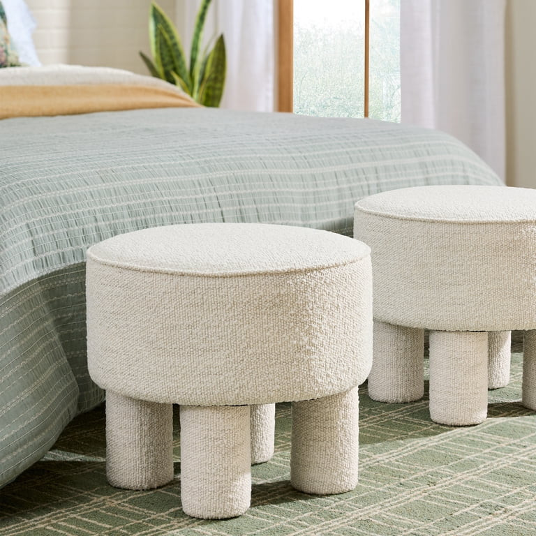 Better Homes & Gardens Adlin Ottoman, Cream Boucle | Walmart (US)