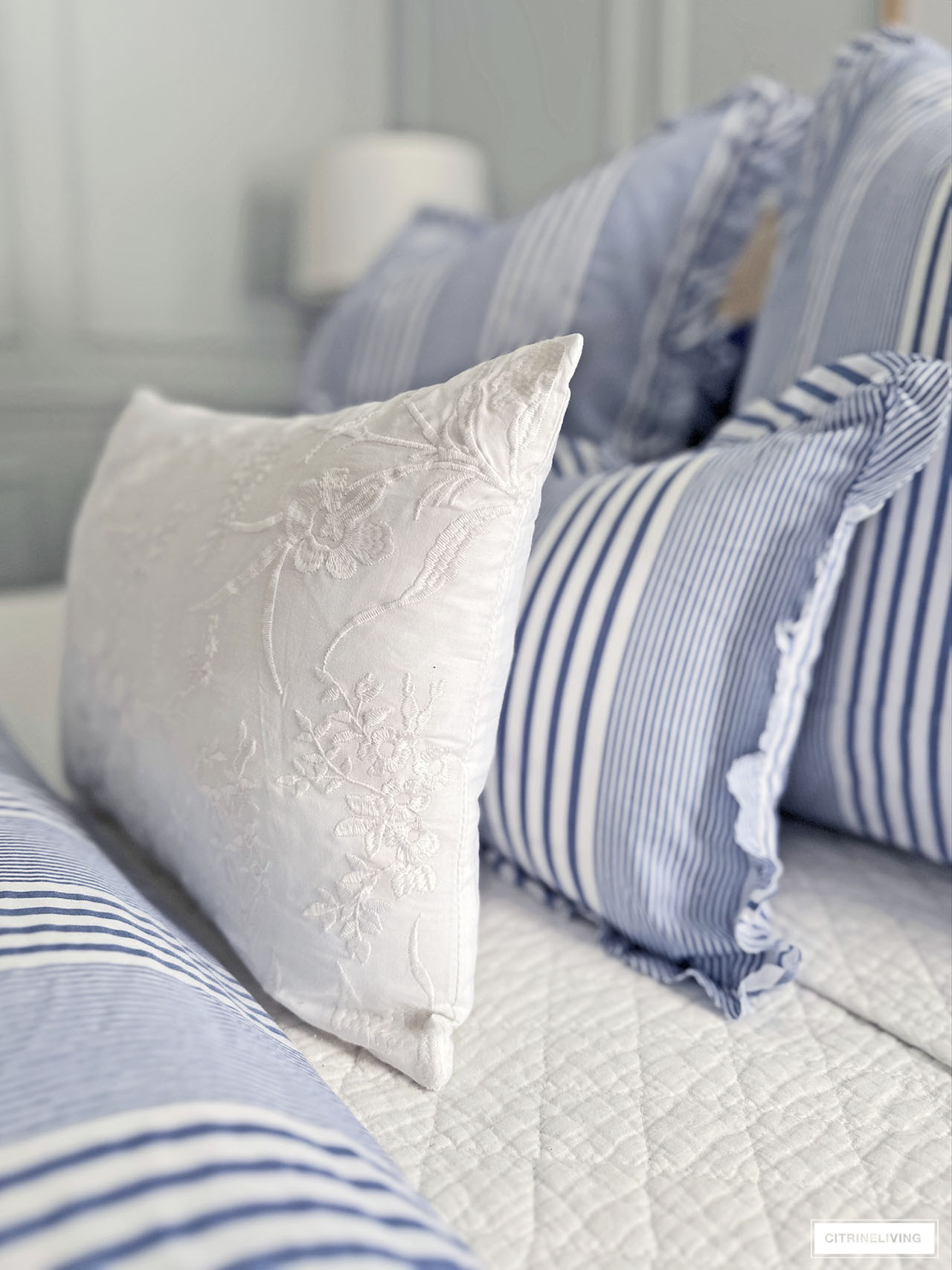 Chic spring bedroom decor! 

Home decor, primary bedroom, master bedroom, floral, light blue, navy, white decor, home finds, bedroom, chic bedroom

#LTKHome #LTKSeasonal