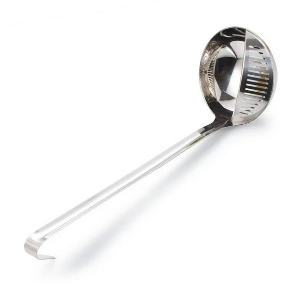2-in-1 Hot Pot Soup Ladle Stainless Steel Long Handle Spoon Skimmer Mesh Strainer Kitchen Tool - ... | Walmart (US)