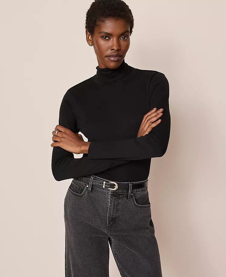 Weekend Collection Turtleneck Top | Ann Taylor