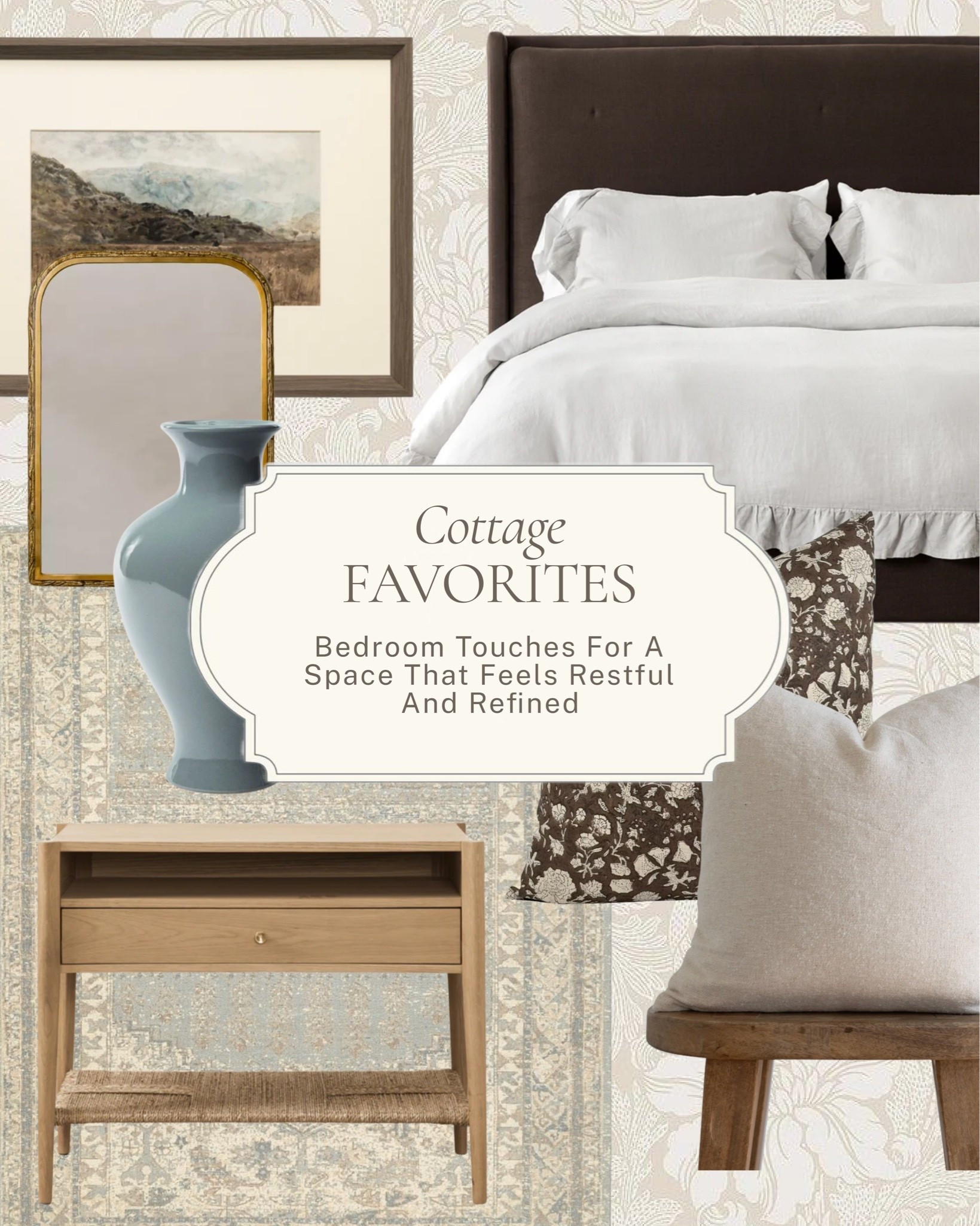 Bedroom touches for a space that feels restful and refined. 

An upholstered headboard, layered bedding in soft neutrals, a bedside lamp worth leaving on, and the small styling details that make a bedroom feel finished instead of just furnished.

Shop the pieces here! #LTKhome