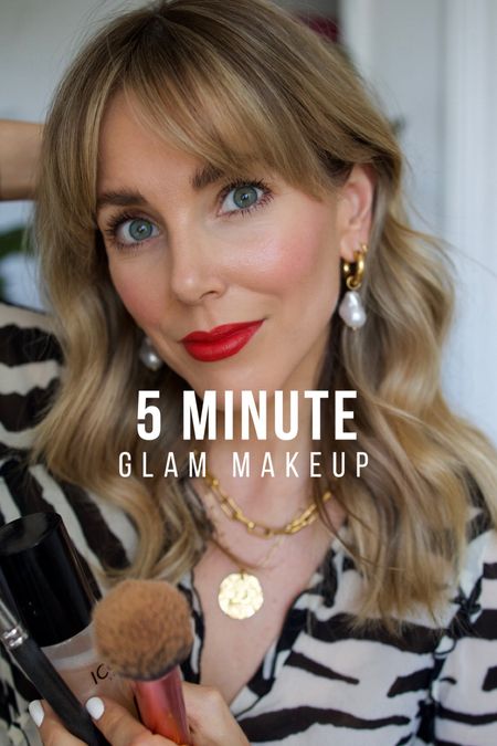 5 minute glam makeup 
Red lip
Hydrating makeup 
Summer makeup 

#LTKbeauty #LTKeurope #LTKSeasonal