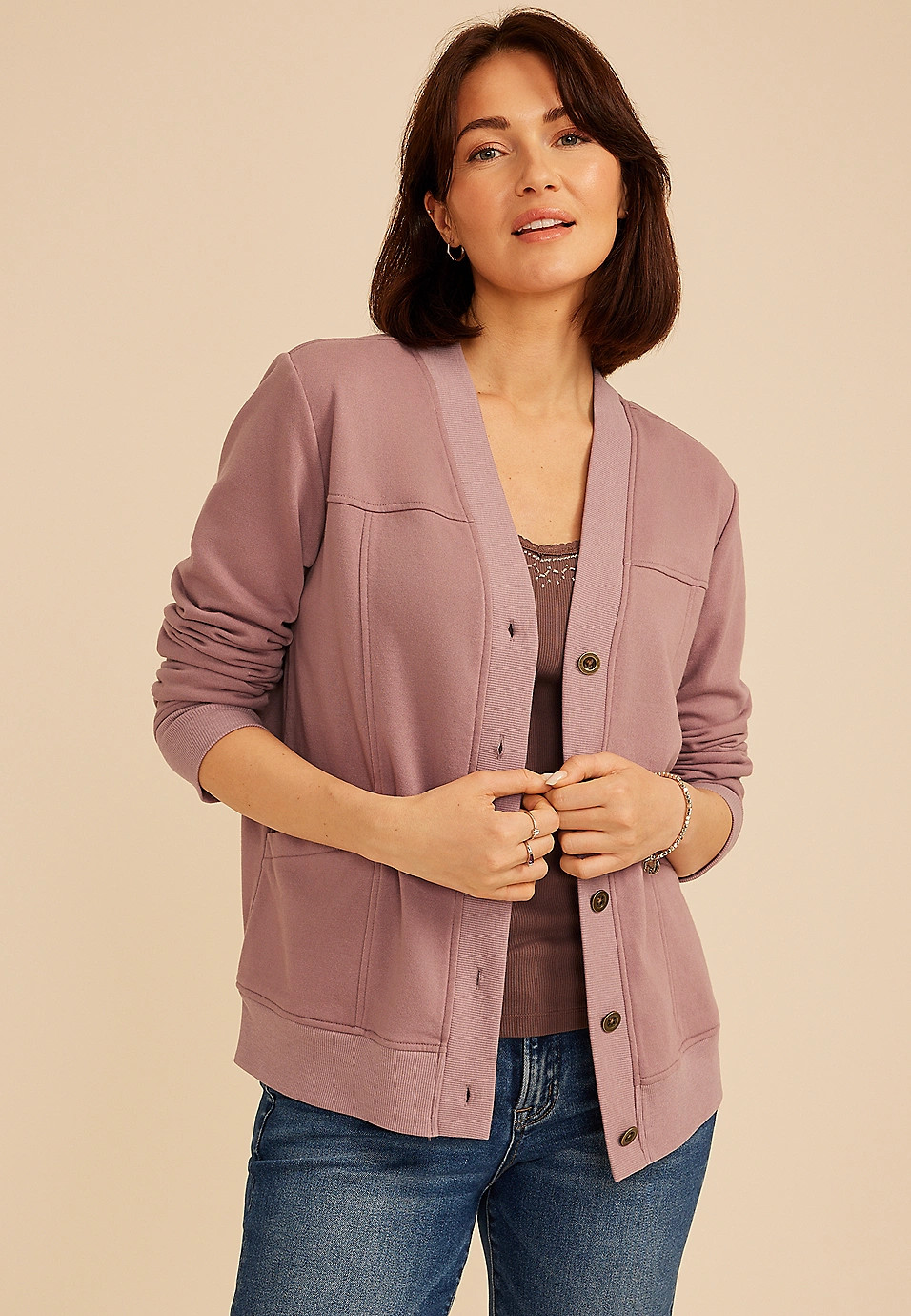 Terry Pocket Cardigan | Maurices