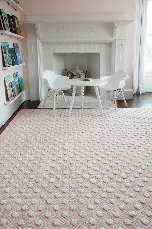 Langdon Windsor Pink (LGD-2) Wool Handwoven Reversible Area Rug | Rugs Direct