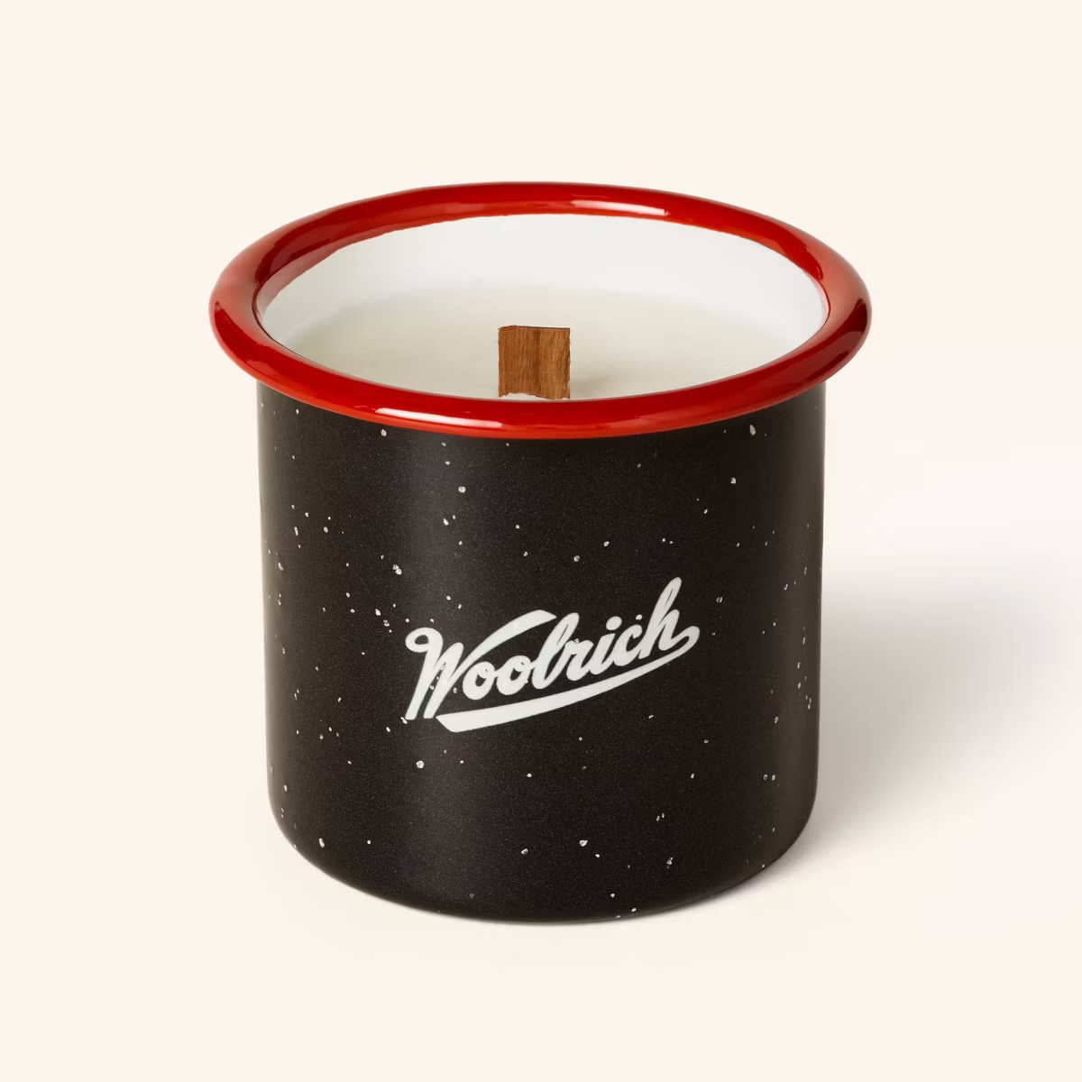 Wooden Wick Speckled Enamel Fig and Foliage Scented Candle Red/Black 9.5oz - Woolrich x Target | Target