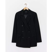 Metallic Thread Double Breasted Blazer Black - JD Williams - Size: 16 | JD Williams (UK)