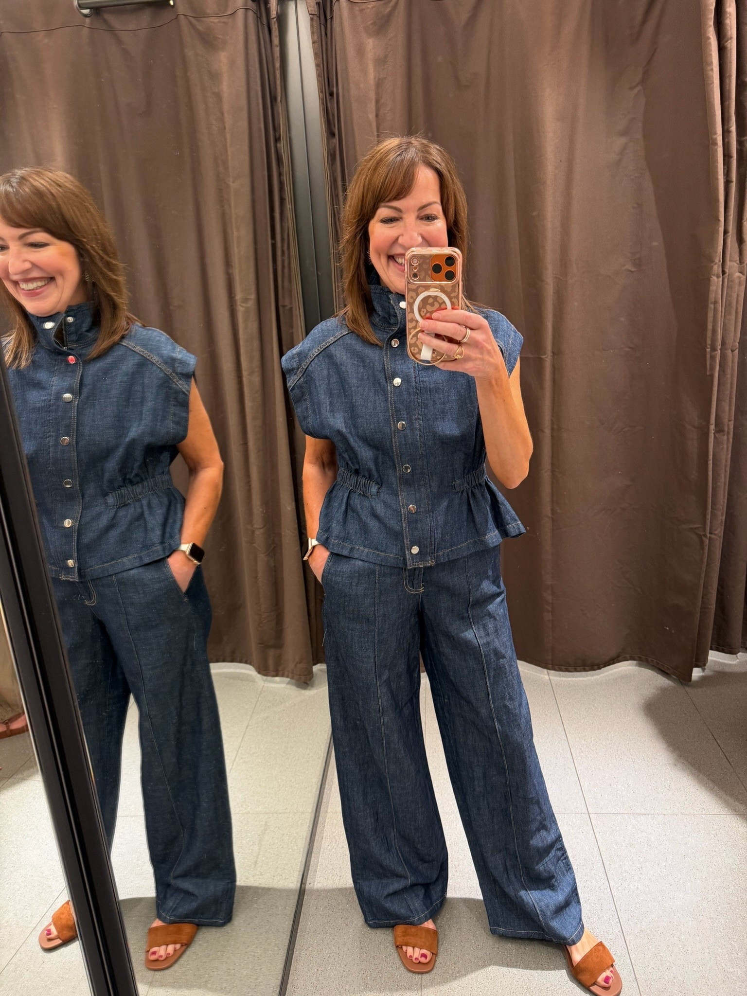 Absolutely love this denim set from @Zara ! So chic and surprisingly comfortable!

#LTKootd #LTKSeasonal #LTKOver40