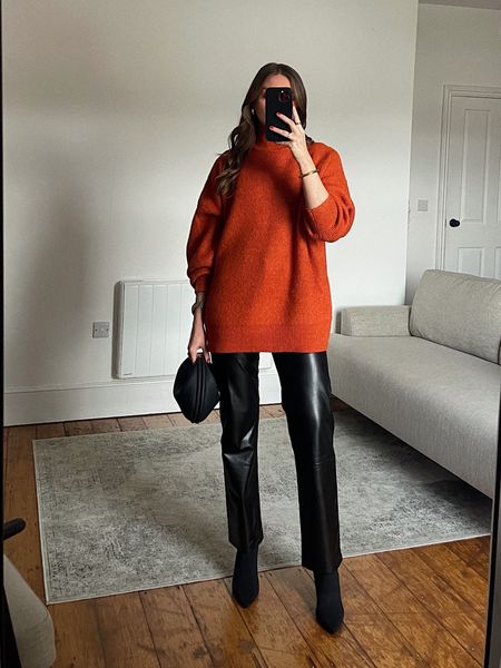 One base outfit, styled three ways
Small in the orange/rust coloured Topshop jumper
27R in the Abercrombie faux leather trousers
ASOS heeled ankle boots
Songmont Luna bag 

#LTKstyletip #LTKSeasonal #LTKeurope