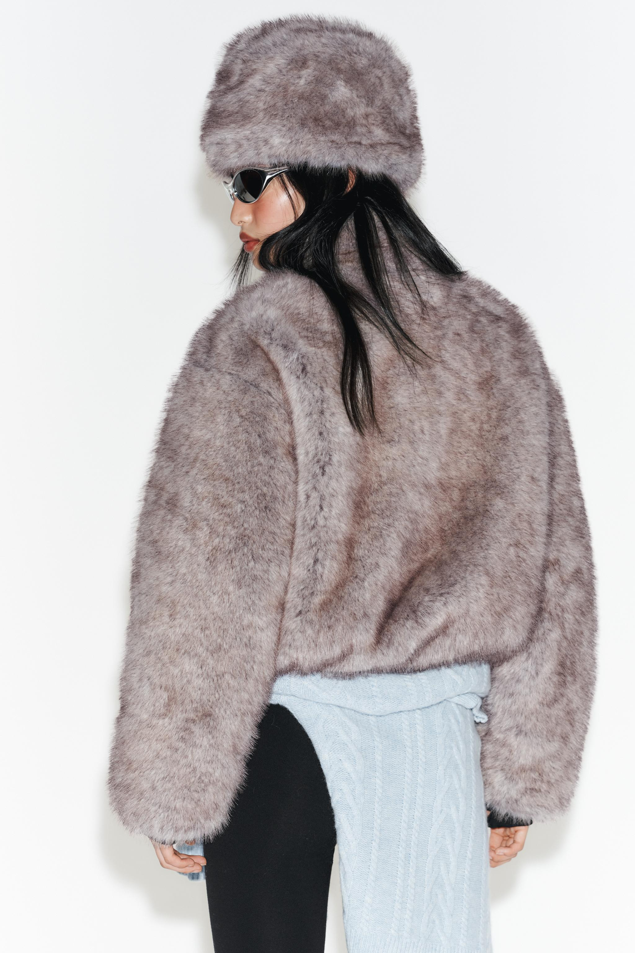 SHORT COAT WITH FAUX FUR HOOD HEIQ XREFLEX™ TECHNOLOGY SKI COLLECTION | Zara UK