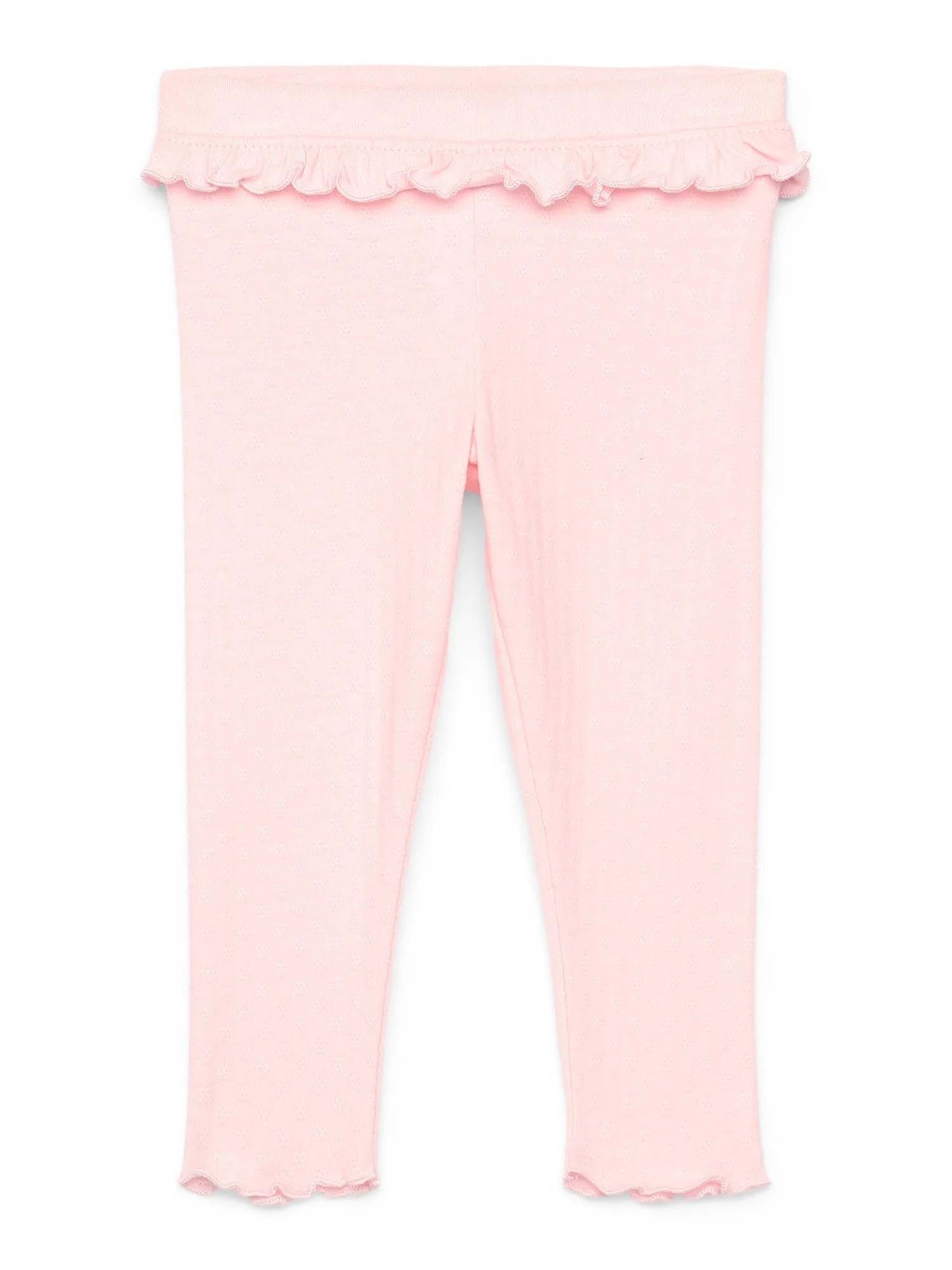 Garanimals Baby Girls Ruffle Trim Pointelle Leggings, Sizes 0M-24M | Walmart (US)