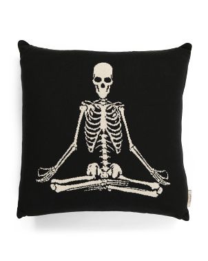 20x20 Knit Yoga Skeleton Pillow | Halloween | Marshalls | Marshalls