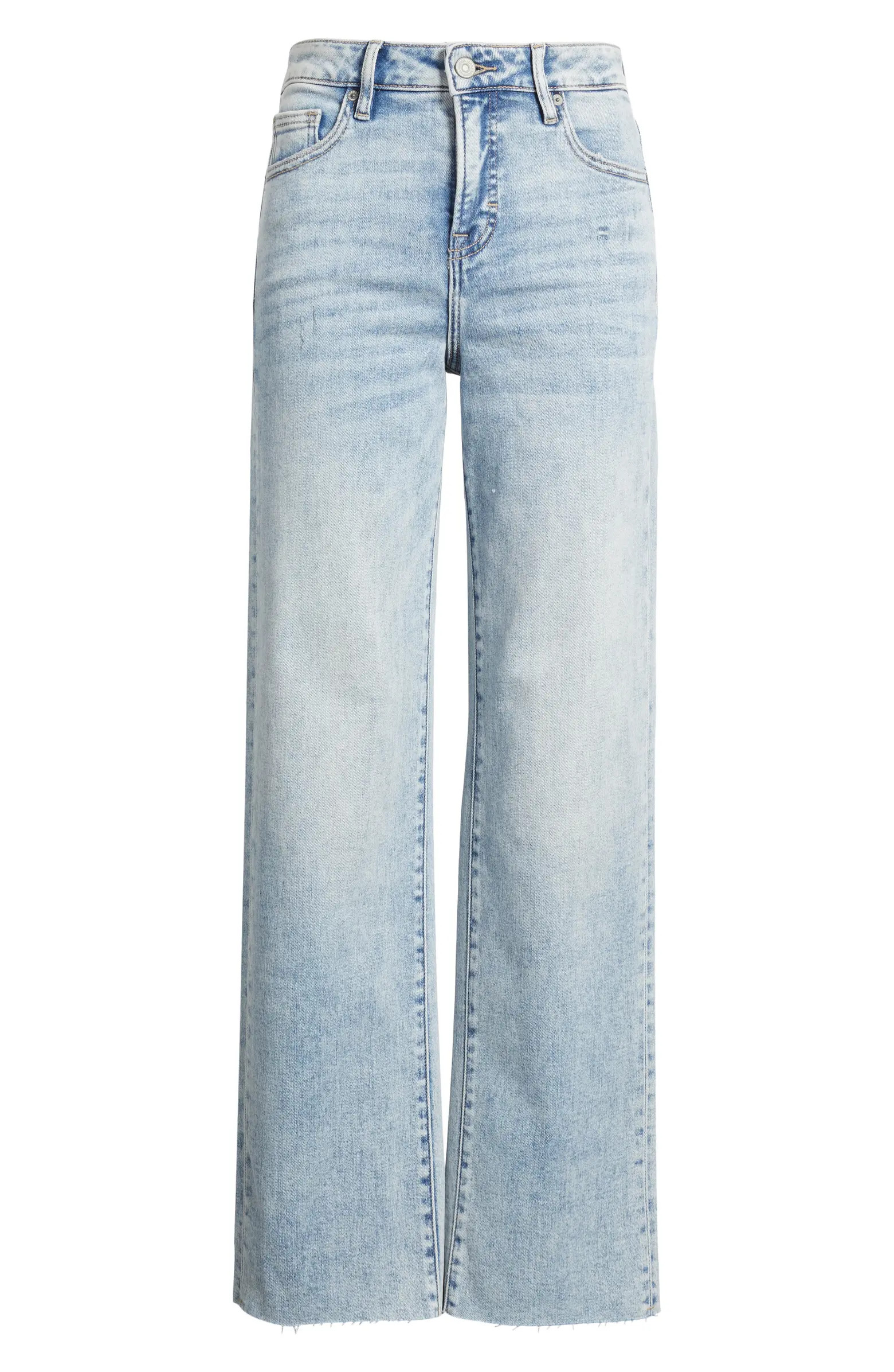 HIDDEN JEANS Raw Hem Straight Leg Jeans | Nordstrom | Nordstrom