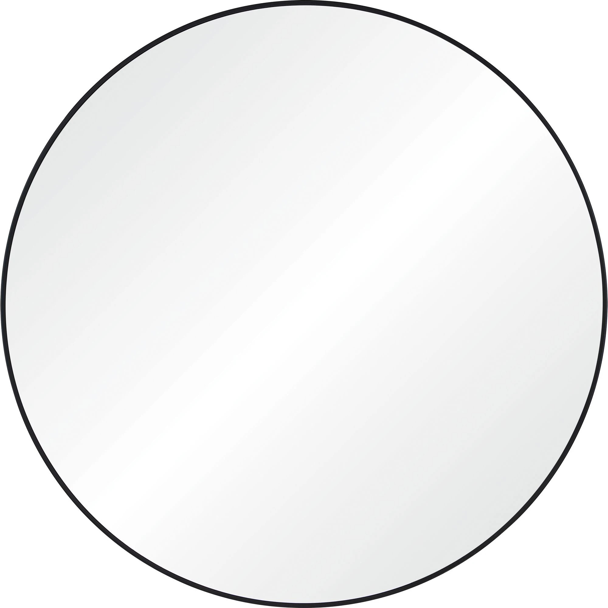 40" Black and Clear Round Framed Wall Mirror | Bed Bath & Beyond
