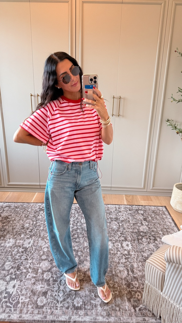 Wearing a size small in the tee from @Zara  and my favorite @levi barrel jeans in a size 26! 

Zara fashion, Levi barrel

#LTKSaleAlert #LTKootd #LTKgrwm