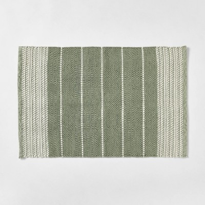 2'1"x3'2" Handwoven Scatter Accent Rug Green/Ivory - Threshold™ designed with Studio McGee | Target