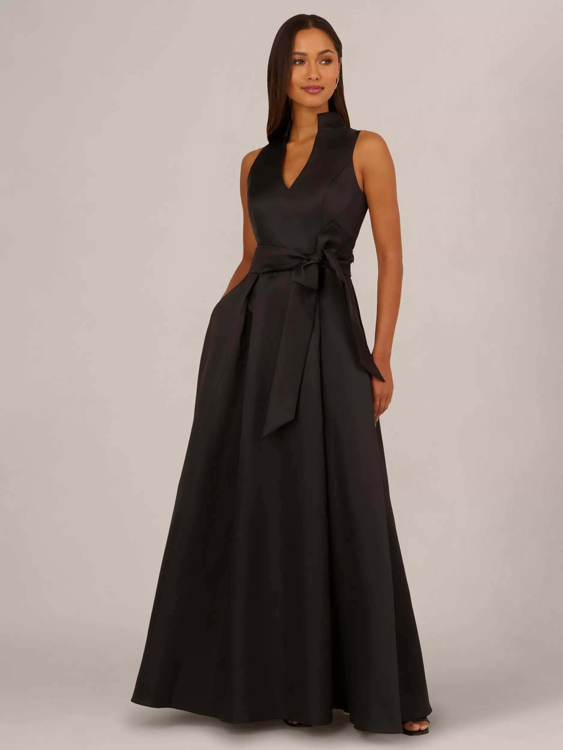 Adrianna Papell Mikado Tie Front Dress | John Lewis (UK)