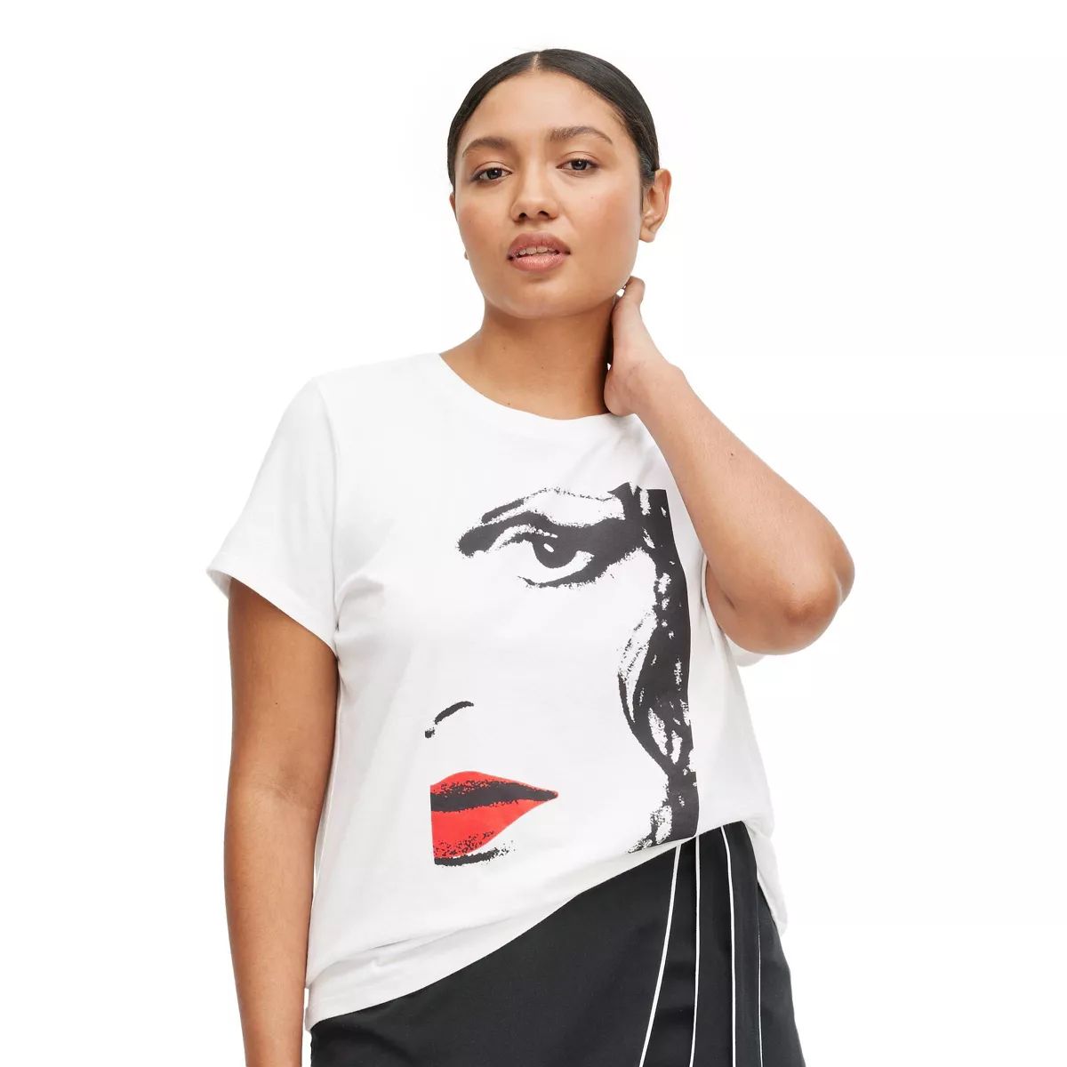 Women's Crewneck Iconic Red Lip Graphic Short Sleeve T-Shirt - DVF for Target | Target