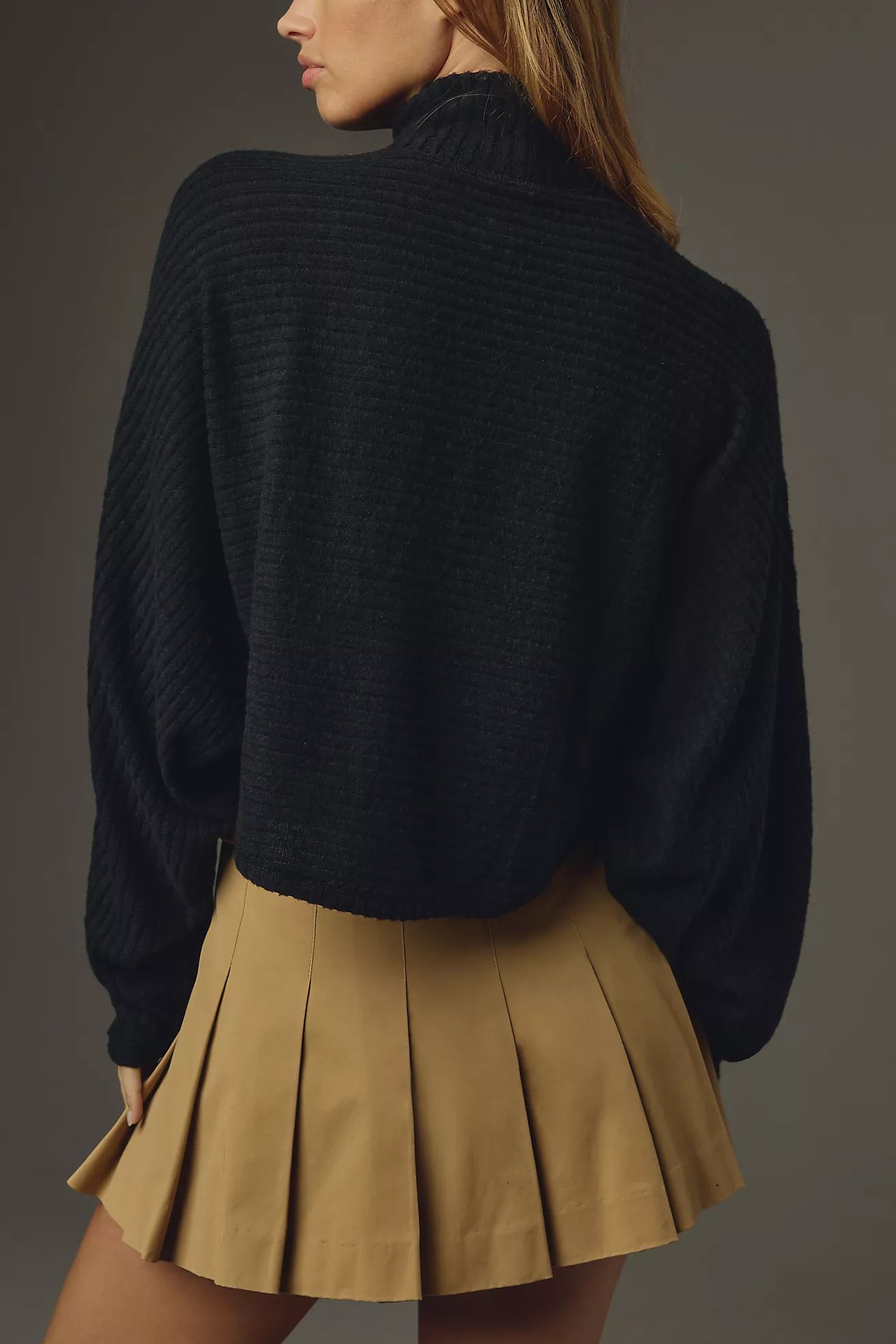 Pilcro Cozy Ribbed Turtleneck Batwing Pullover | Anthropologie (US)