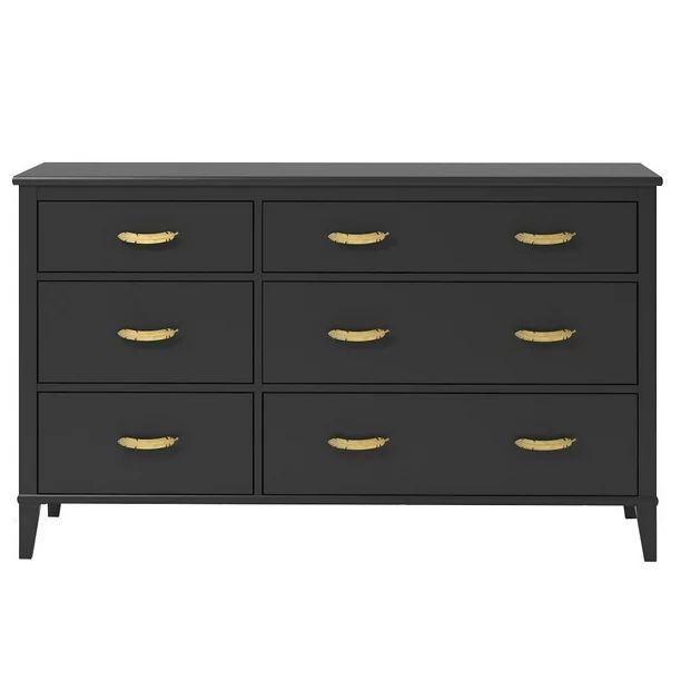 Little Seeds Monarch Hill Hawken 6 Drawer Dresser, Black | Walmart (US)