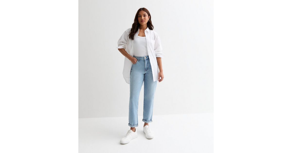 Petite Pale Blue Tori Mom Jeans | New Look | New Look (UK)