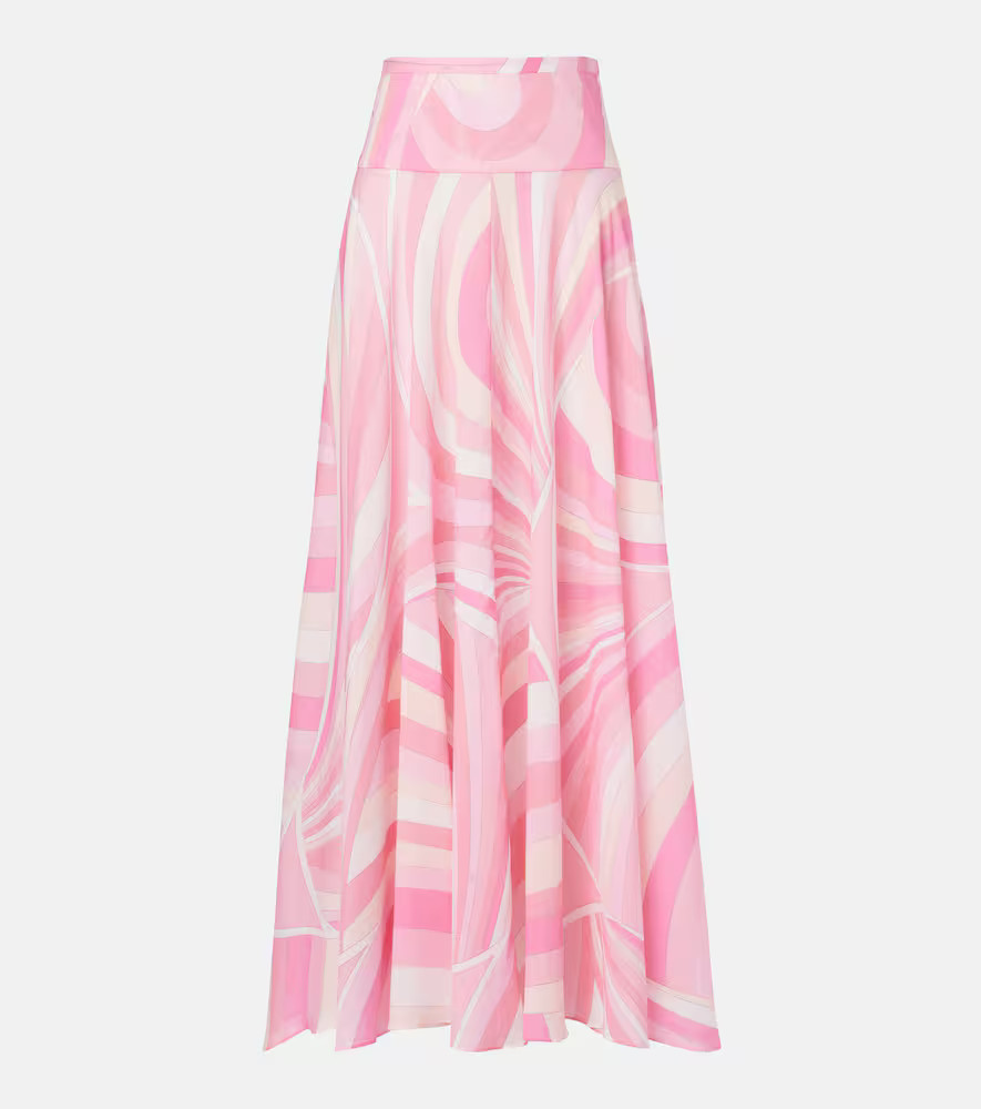 Pucci Iride high-rise cotton maxi skirt | Mytheresa (US/CA)