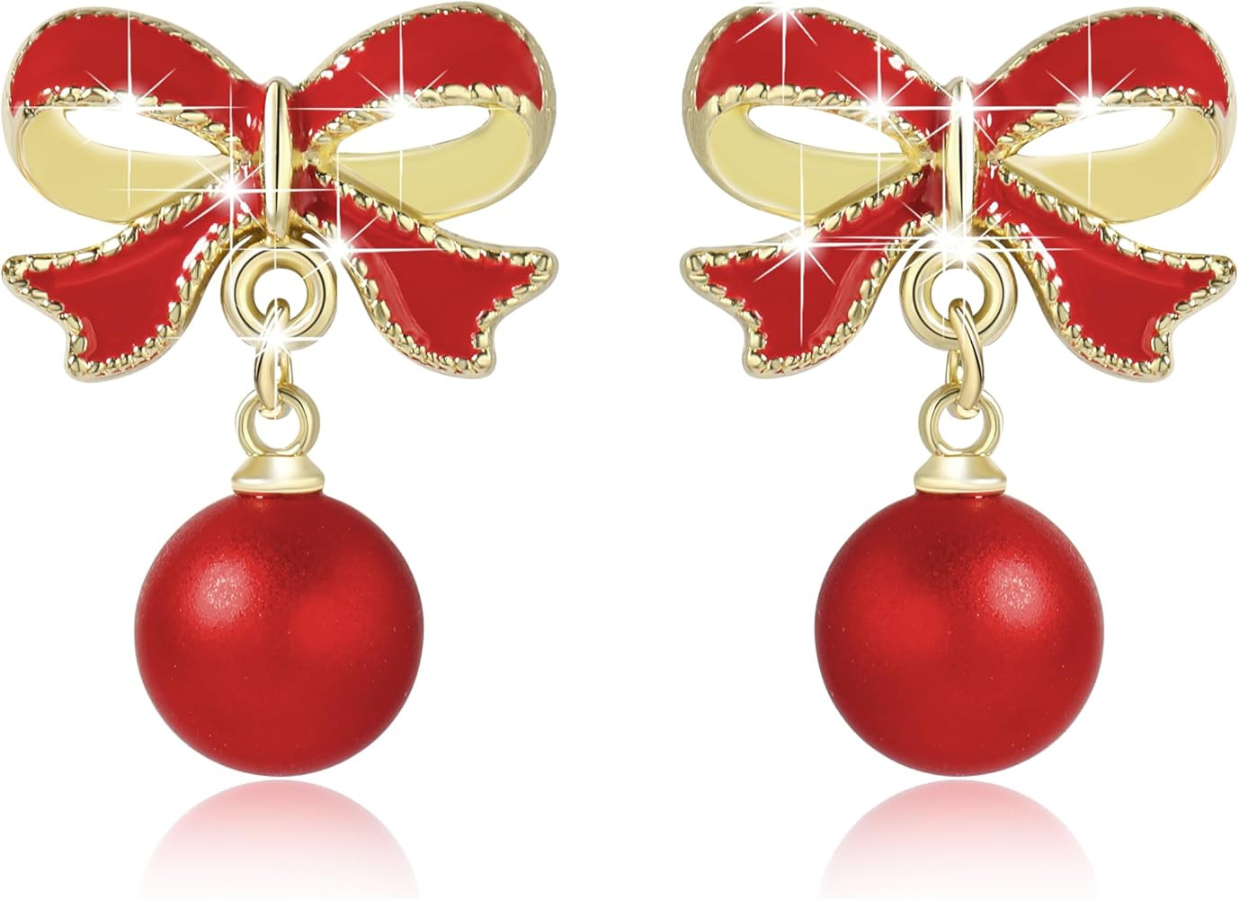 Gold Bow Earrings for Women, Long Tassel Chain Drop Earrings, Trendy Small Bow Earrings, Ribbon W... | Amazon (US)