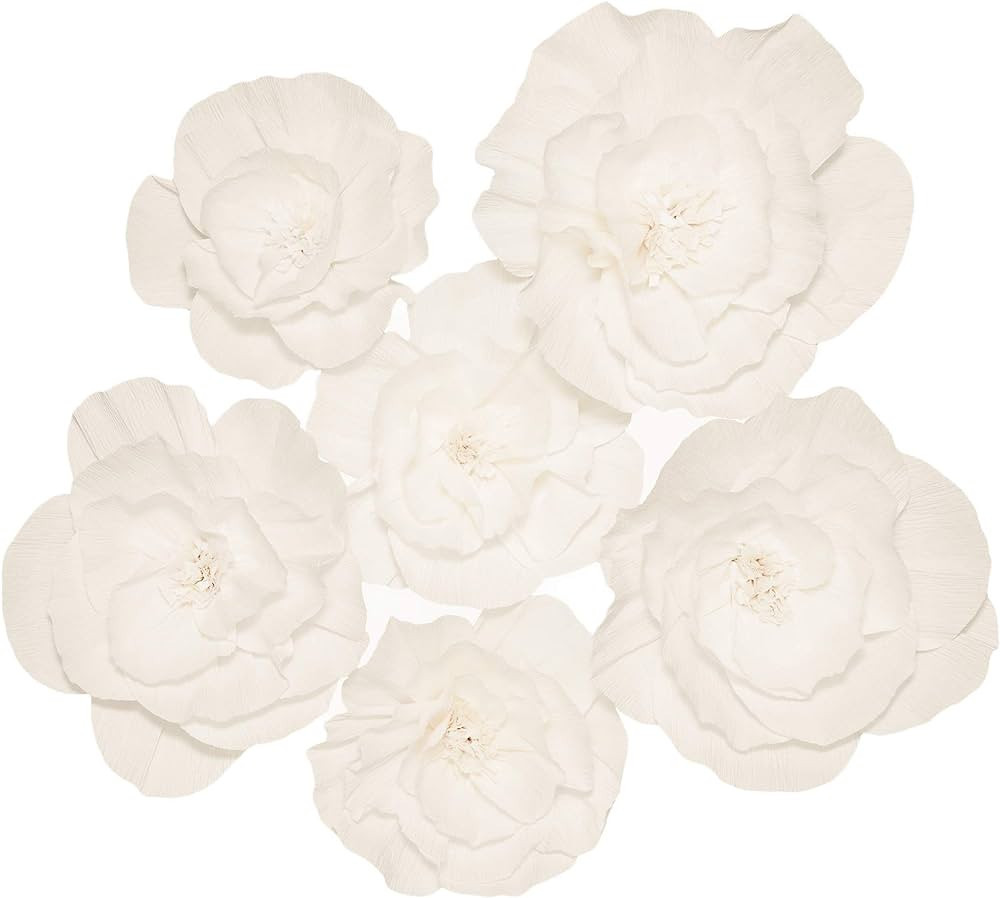 INNOBOUTIQUE Paper Flowers Decorations for Wall Paper Large Flower Wall Decorations (6Pcs) | Amazon (US)