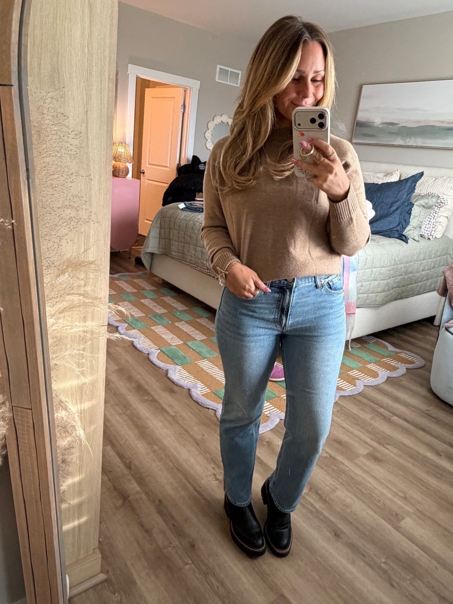 abercrombie jeans, old navy sweater, trendy outfit, women’s fashion, petite friendly, casual outfit, everyday outfit 

#LTKSeasonal #LTKootd #LTKPetite