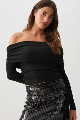 Lurex Off Shoulder Top | Ardene