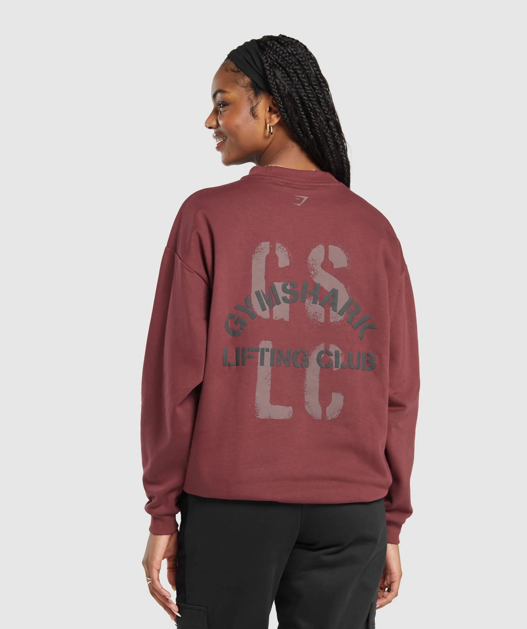 Gymshark Built Oversized Sweatshirt - Washed Burgundy | Gymshark US